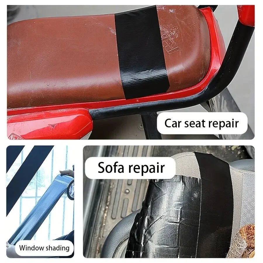Black Cloth-based Tape for Leather Repair - Wear-resistant, Suitable for Cushion, Seat Sofa Leak & Damage Repair - PrimeNest