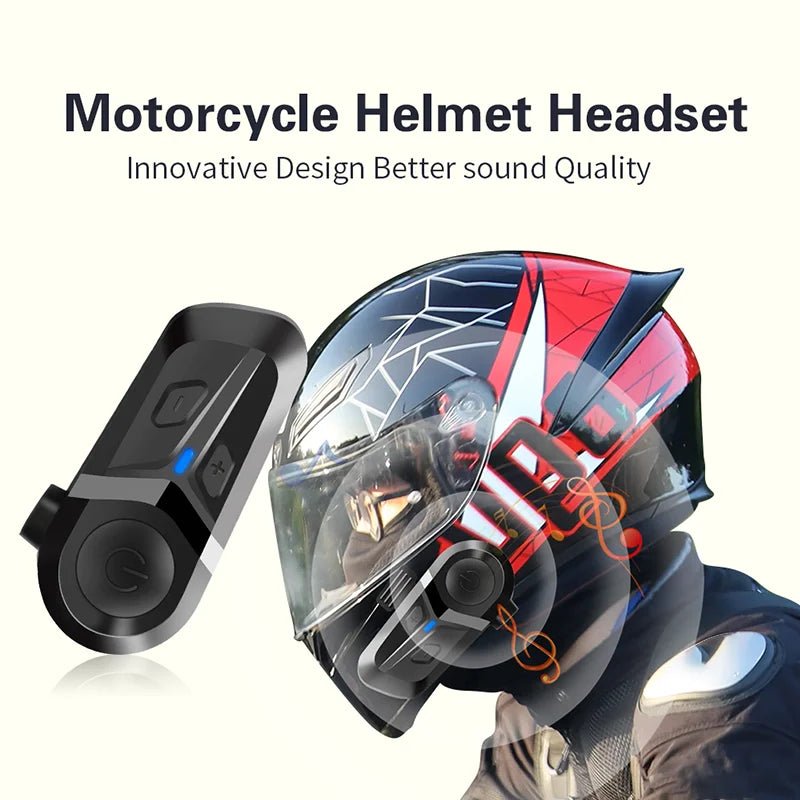 Bluetooth 5.3 Helmet Headset Wireless Hands-free Call Phone Kit Motorcycle Waterproof Earphone Music Player Speaker Moto - PrimeNest
