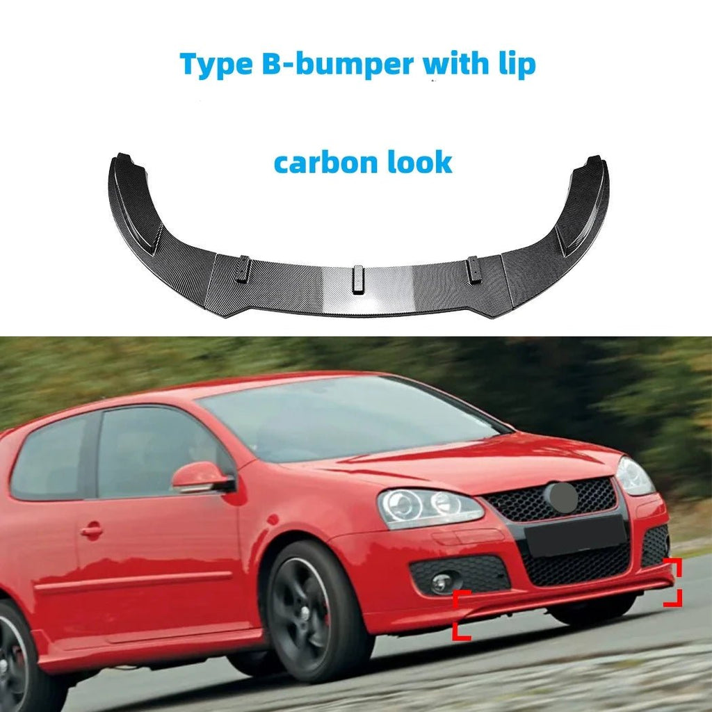 Car Front Bumper Lip Spoiler For VW Golf 5 MK5 GTI Jetta MK5 GLI 2003-2009 Diffuser Splitter Body Kit Lower Bumper Protector - PrimeNest