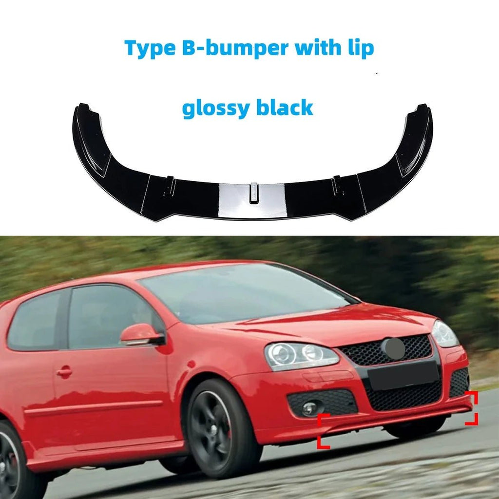 Car Front Bumper Lip Spoiler For VW Golf 5 MK5 GTI Jetta MK5 GLI 2003-2009 Diffuser Splitter Body Kit Lower Bumper Protector - PrimeNest
