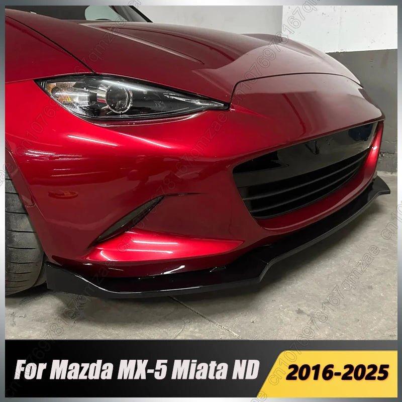 Car Front Bumper Spoiler Lip For Mazda MX-5 MX5 Miata ND 2-Door 2016-2025 Bumper Splitter Exterior Accessories Protector Kits - PrimeNest