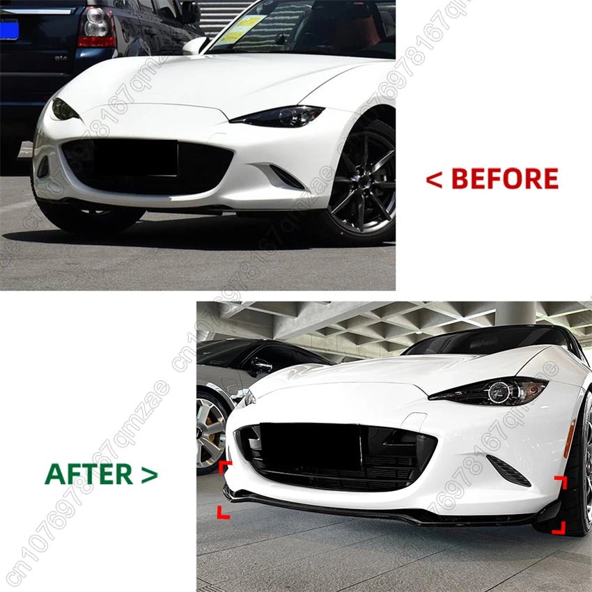 Car Front Bumper Spoiler Lip For Mazda MX-5 MX5 Miata ND 2-Door 2016-2025 Bumper Splitter Exterior Accessories Protector Kits - PrimeNest