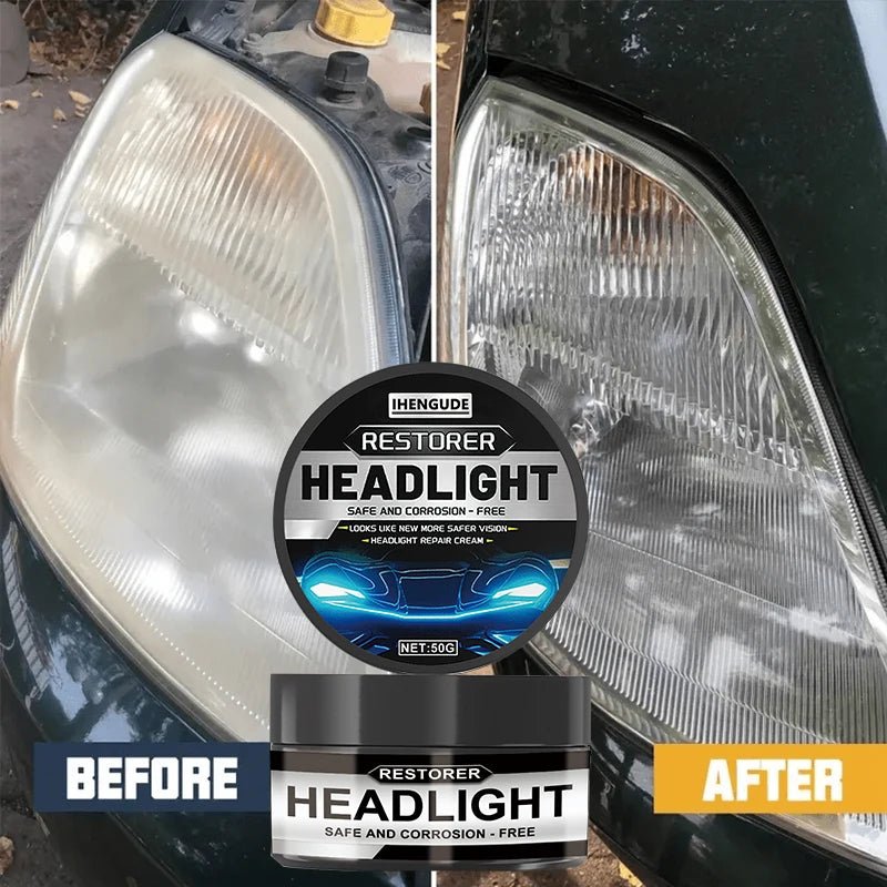 Car Headlight Restoration Polishing Kit - Scratch Remover and Oxidation Cleaning Repair Paste, Used for Polishing Car Headlights, Restoring Bright Shine - PrimeNest