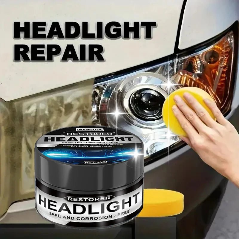 Car Headlight Restoration Polishing Kit - Scratch Remover and Oxidation Cleaning Repair Paste, Used for Polishing Car Headlights, Restoring Bright Shine - PrimeNest