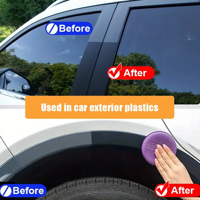Car Plastic Restorer Back To Black Gloss Auto Interior Leather & Panel Renewal Wax Coating Agent Auto Polish And Repair Coating - PrimeNest