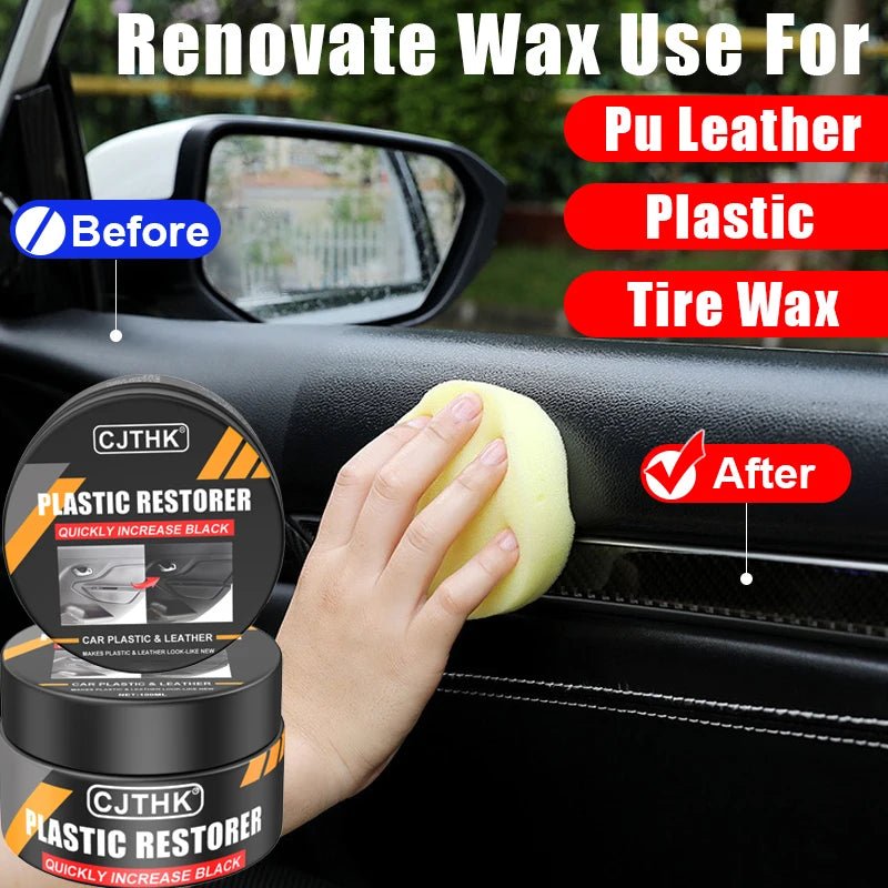 Car Plastic Restorer Back To Black Gloss Auto Interior Leather & Panel Renewal Wax Coating Agent Auto Polish And Repair Coating - PrimeNest