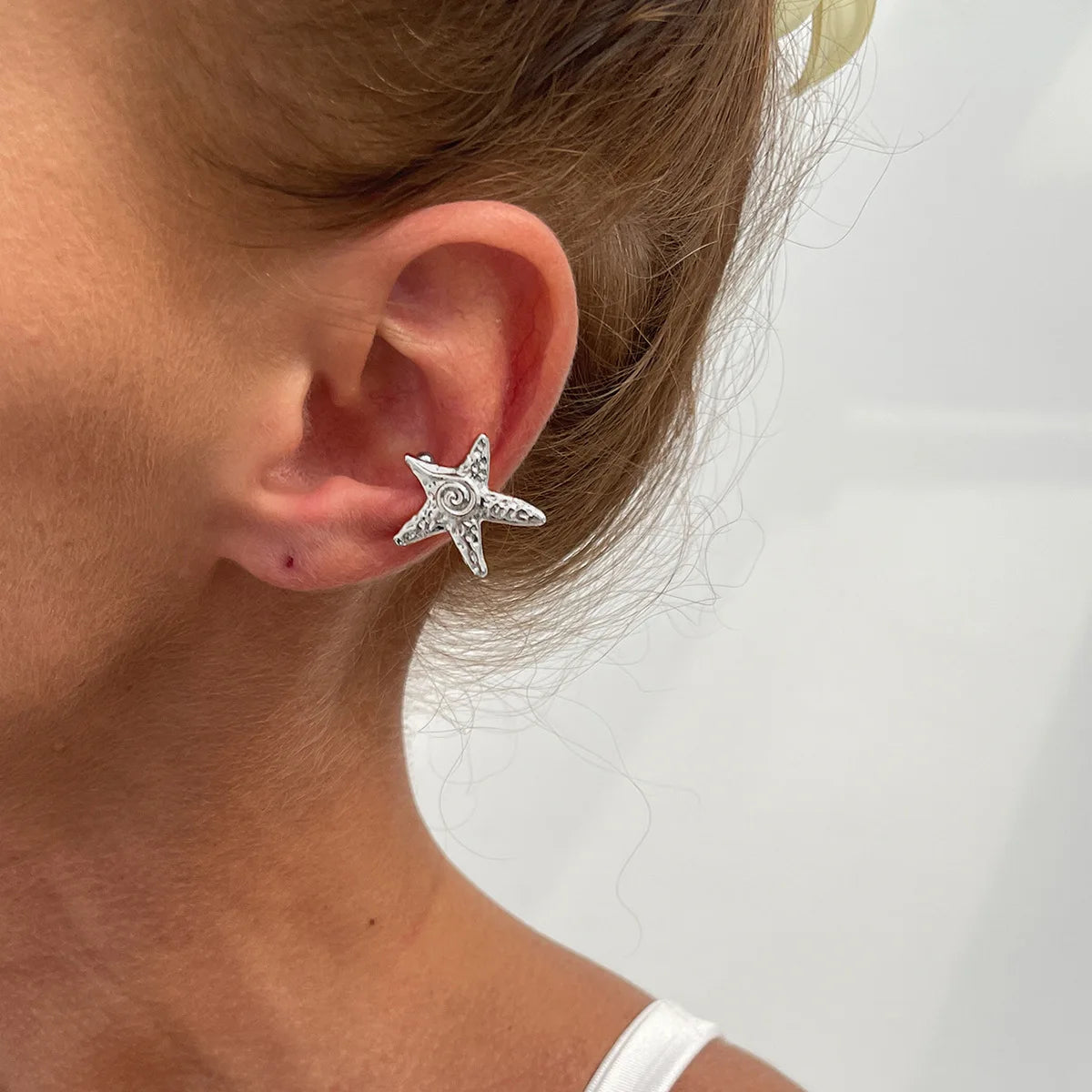 LATS Starfish Shell Flower Clip Earrings for Women Gold/Silver Color Non-Piercing Ear Cuff Daily Jewelry Accessories Party Gift