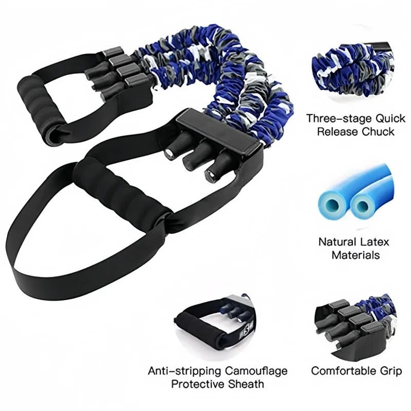 Chest Expander Resistance Band Elastic Pull Rope Strength Trainer Home Gym Fitness Equipment Adjustable Dumbbell Chest Developer - PrimeNest