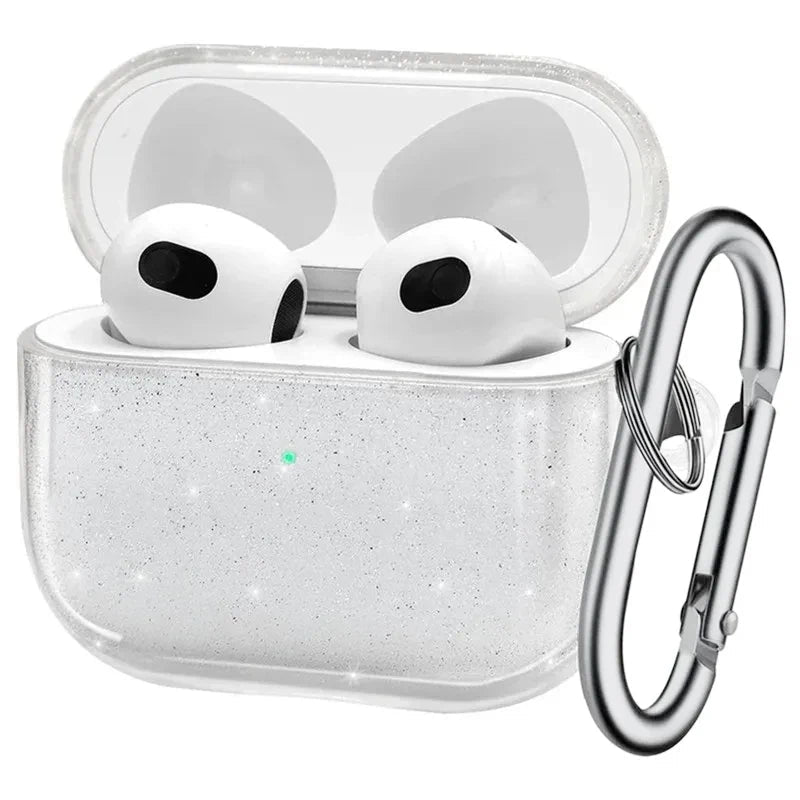 Clearance_Bling Glitter Soft TPU Earphone Case for Airpods 4 2024 Pro 2 2nd Generation Air Pods 3 1 3rd Gen Cover with Keychain - PrimeNest