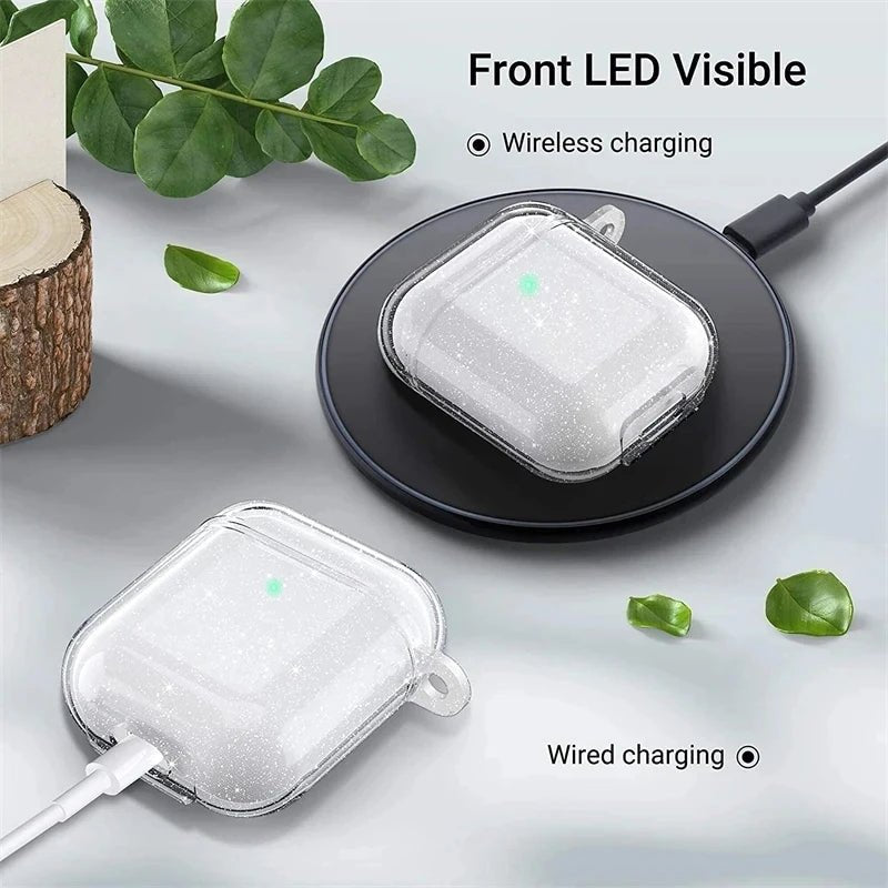 Clearance_Bling Glitter Soft TPU Earphone Case for Airpods 4 2024 Pro 2 2nd Generation Air Pods 3 1 3rd Gen Cover with Keychain - PrimeNest