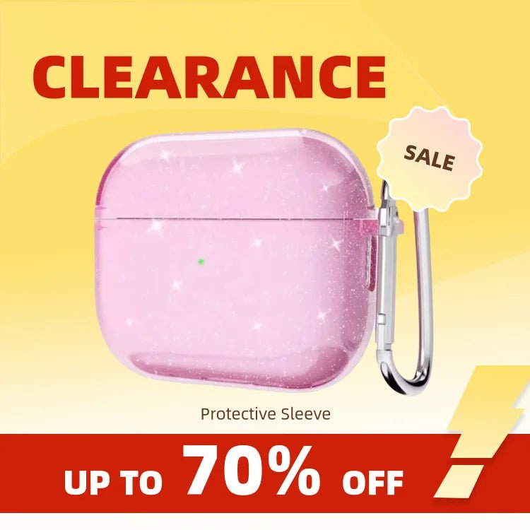 Clearance_Bling Glitter Soft TPU Earphone Case for Airpods 4 2024 Pro 2 2nd Generation Air Pods 3 1 3rd Gen Cover with Keychain - PrimeNest