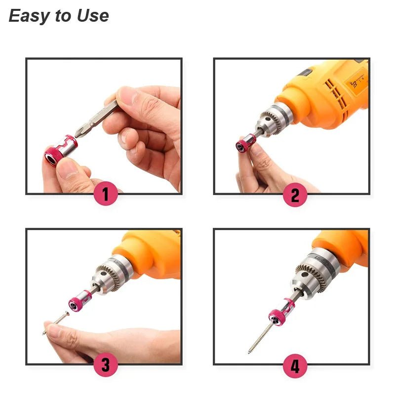 Clearance_Magnetic Ring Cross Phillips Screwdriver Bit Holder 6.35mm 1/4 Universal Alloy Anti-corrosion Strong Magnetizer Power - PrimeNest