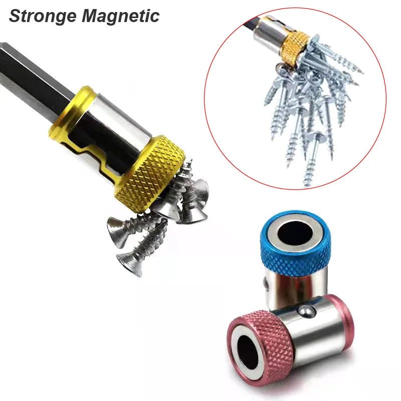 Clearance_Magnetic Ring Cross Phillips Screwdriver Bit Holder 6.35mm 1/4 Universal Alloy Anti-corrosion Strong Magnetizer Power - PrimeNest
