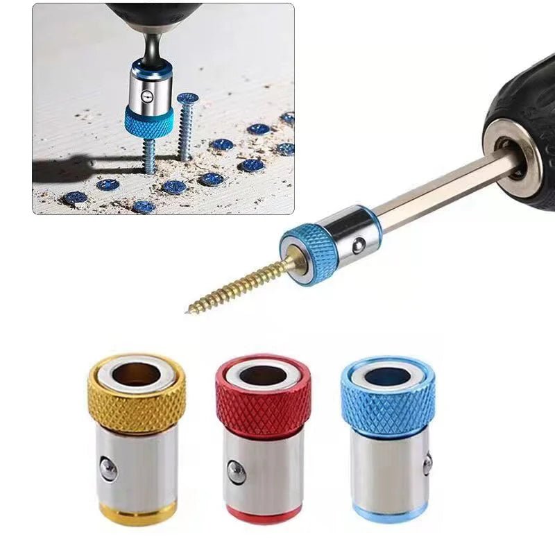 Clearance_Magnetic Ring Cross Phillips Screwdriver Bit Holder 6.35mm 1/4 Universal Alloy Anti-corrosion Strong Magnetizer Power - PrimeNest