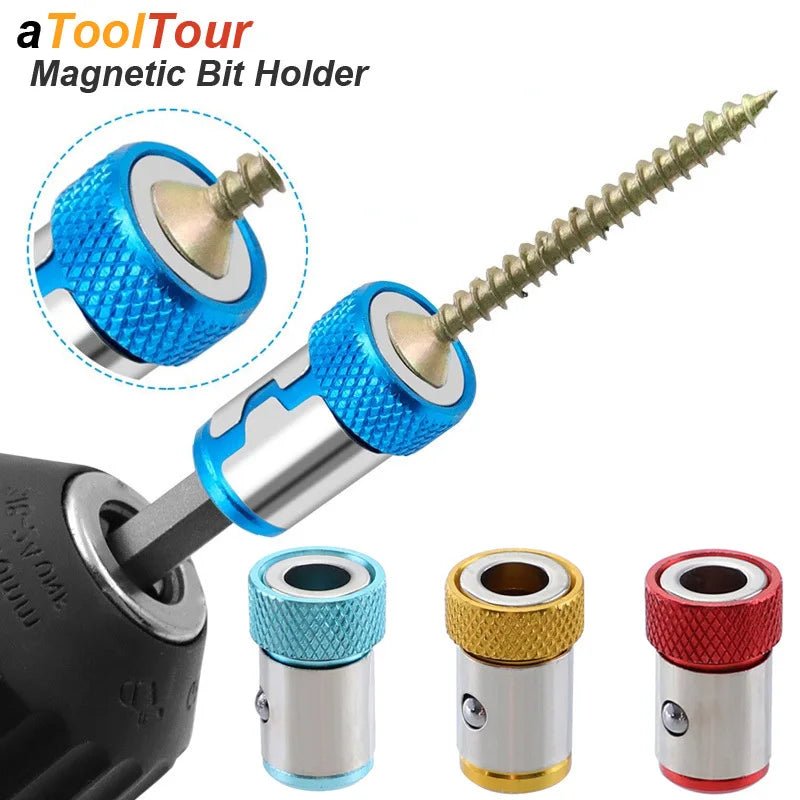 Clearance_Magnetic Ring Cross Phillips Screwdriver Bit Holder 6.35mm 1/4 Universal Alloy Anti-corrosion Strong Magnetizer Power - PrimeNest