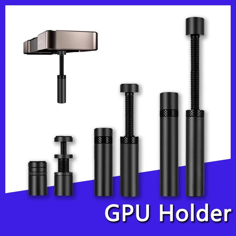 Computer Case Graphics Card Holder Aluminum Magnetic 3070 Video Card RTX4090 GPU Support 27-120mm Scalable Bracket - PrimeNest