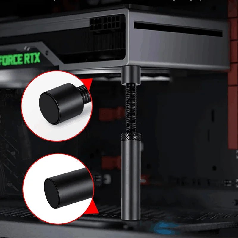 Computer Case Graphics Card Holder Aluminum Magnetic 3070 Video Card RTX4090 GPU Support 27-120mm Scalable Bracket - PrimeNest