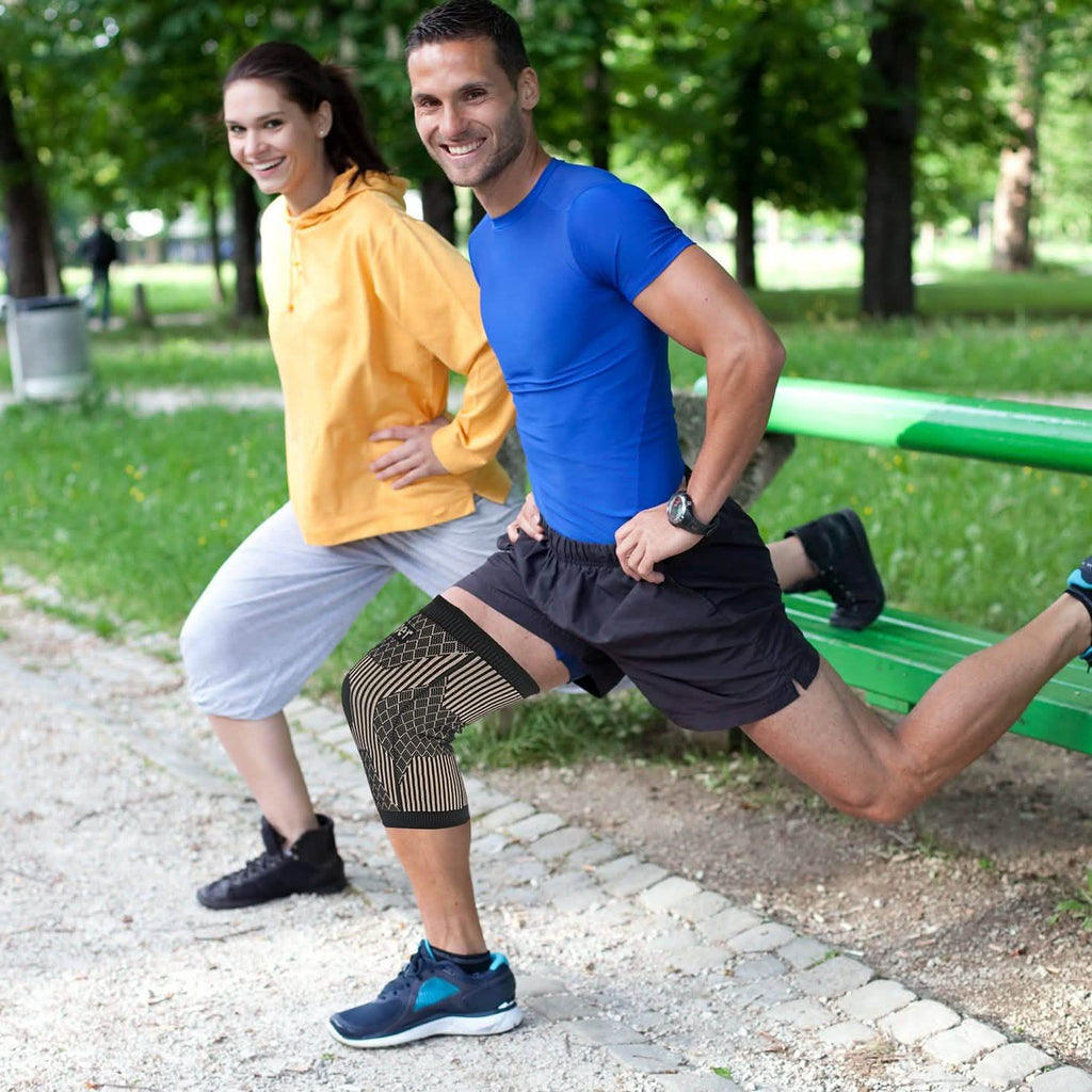 Copper Breathable Recovery Knee Support Brace Sleeve - PrimeNest