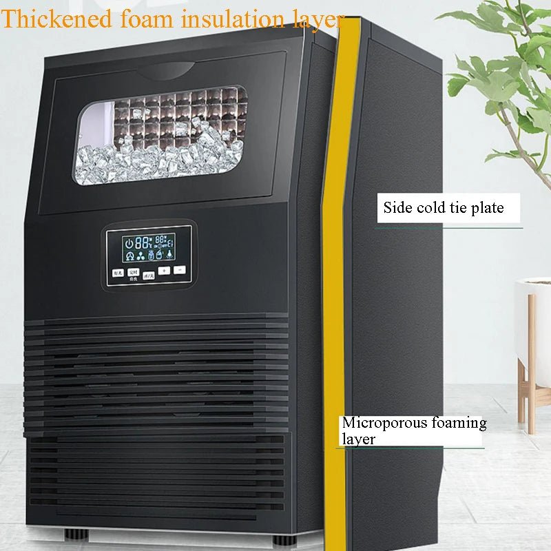 Countertop Ice Makers Stainless Steel Housing Auto Self-Cleaning With Ice Bags And Ice Scoop Kitchen Office And More - PrimeNest