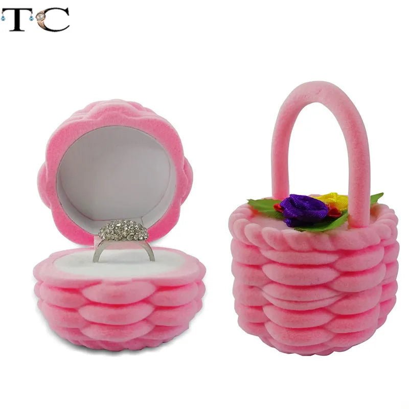 Creative Velvet Jewelry Box Mini Container Ring Box Earrings Rings Storage Box Small Accessories Display Gift Box - PrimeNest