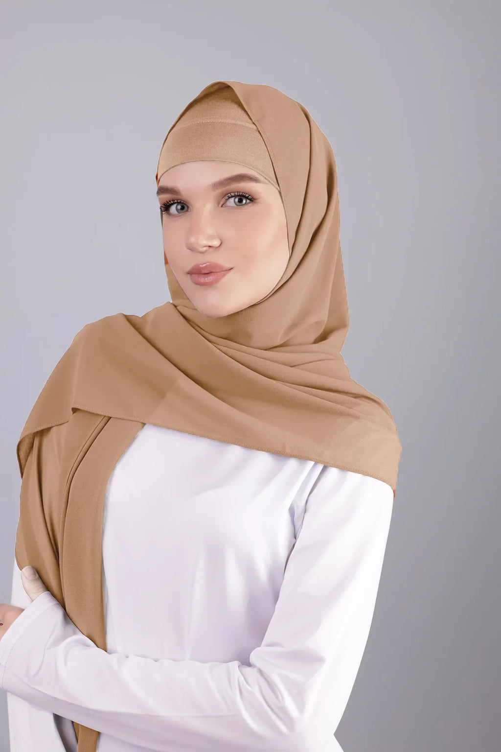 Hot Selling Chiffon Hijab with a Matching Cotton Inner for Women Hijab Shawl Underscarf