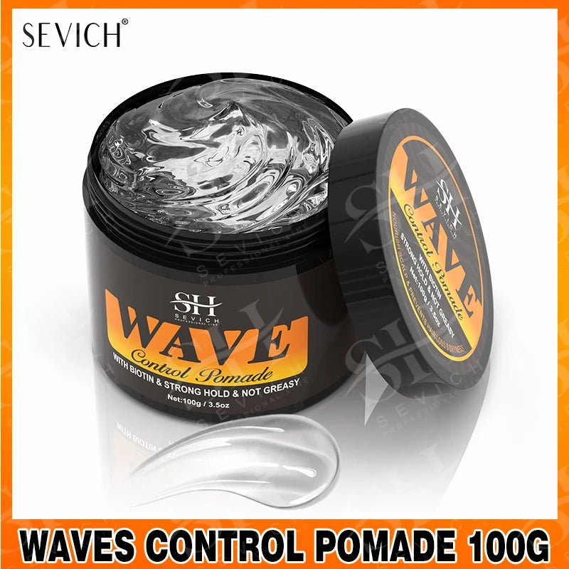 Deep Wave Control Pomade 360 Biotin Sport Strong Hold Wave Hair Gel With Brush Wavy Hair Oil Shampoo Conditioner Styling Care - PrimeNest