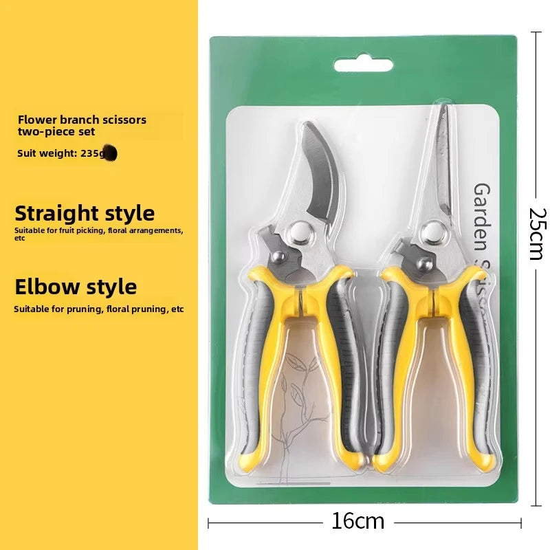 1/2PCS Straight Head Pruning Shears Non-slip HandleStainless Steel Outils Manuels Household Bonsai Garden Scissors Pruing Shear