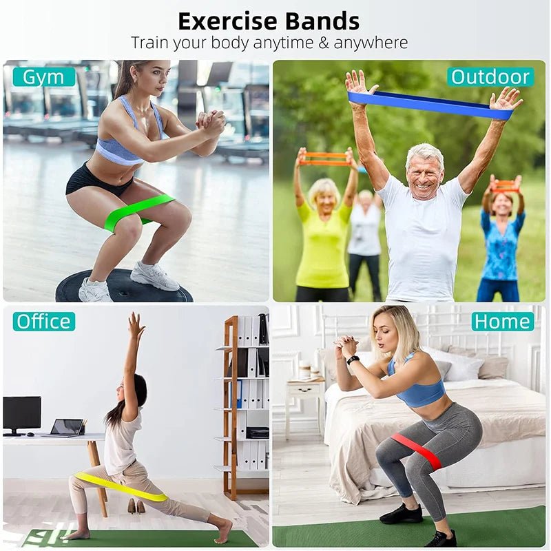 Different Resistance Bands Yoga Band Fitness Exercise Training Hip Tension Band Leg Squat Dance Elastic Loop Stretch Band - PrimeNest