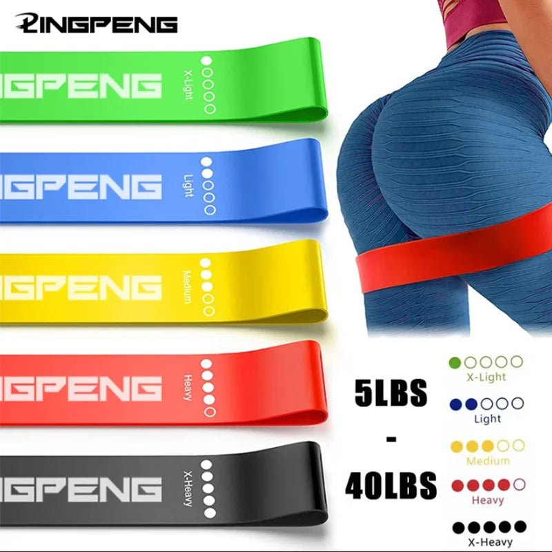 Different Resistance Bands Yoga Band Fitness Exercise Training Hip Tension Band Leg Squat Dance Elastic Loop Stretch Band - PrimeNest