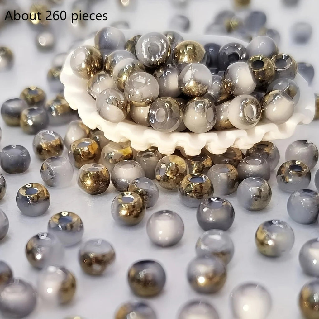 DIY handmade jewelry materials with round beads, colorful beading, accessories for making bracelets, earrings and necklaces - PrimeNest