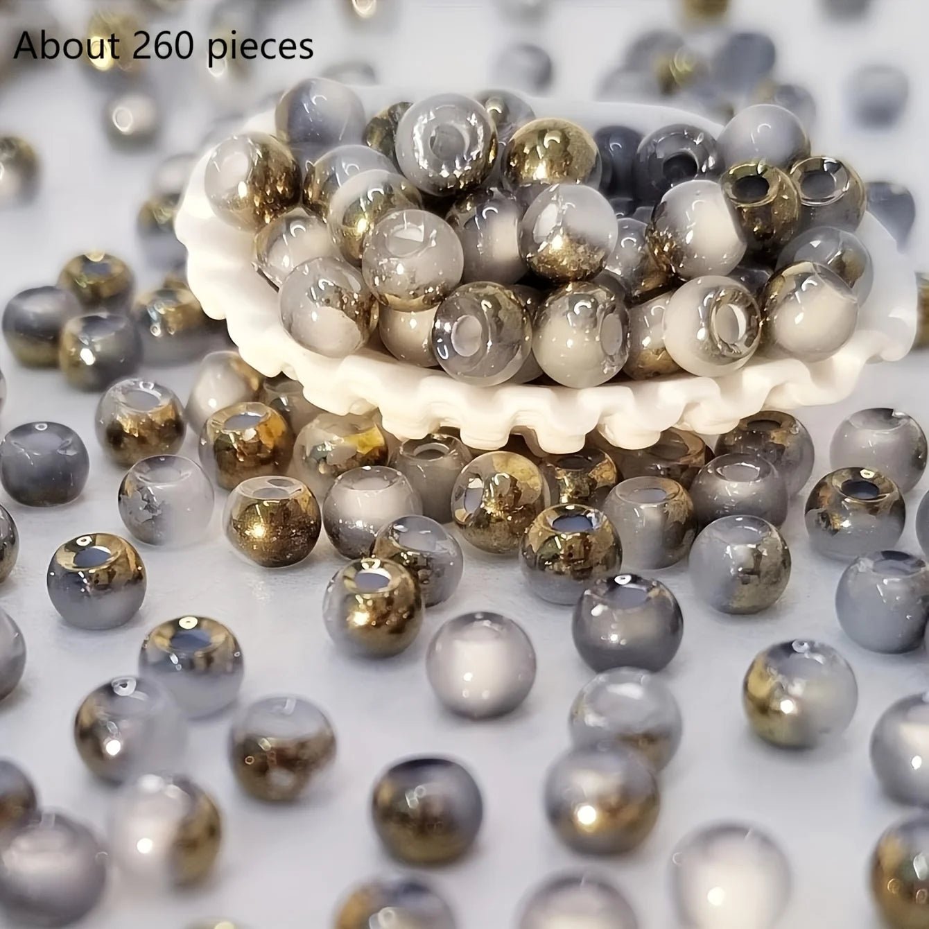 DIY handmade jewelry materials with round beads, colorful beading, accessories for making bracelets, earrings and necklaces - PrimeNest