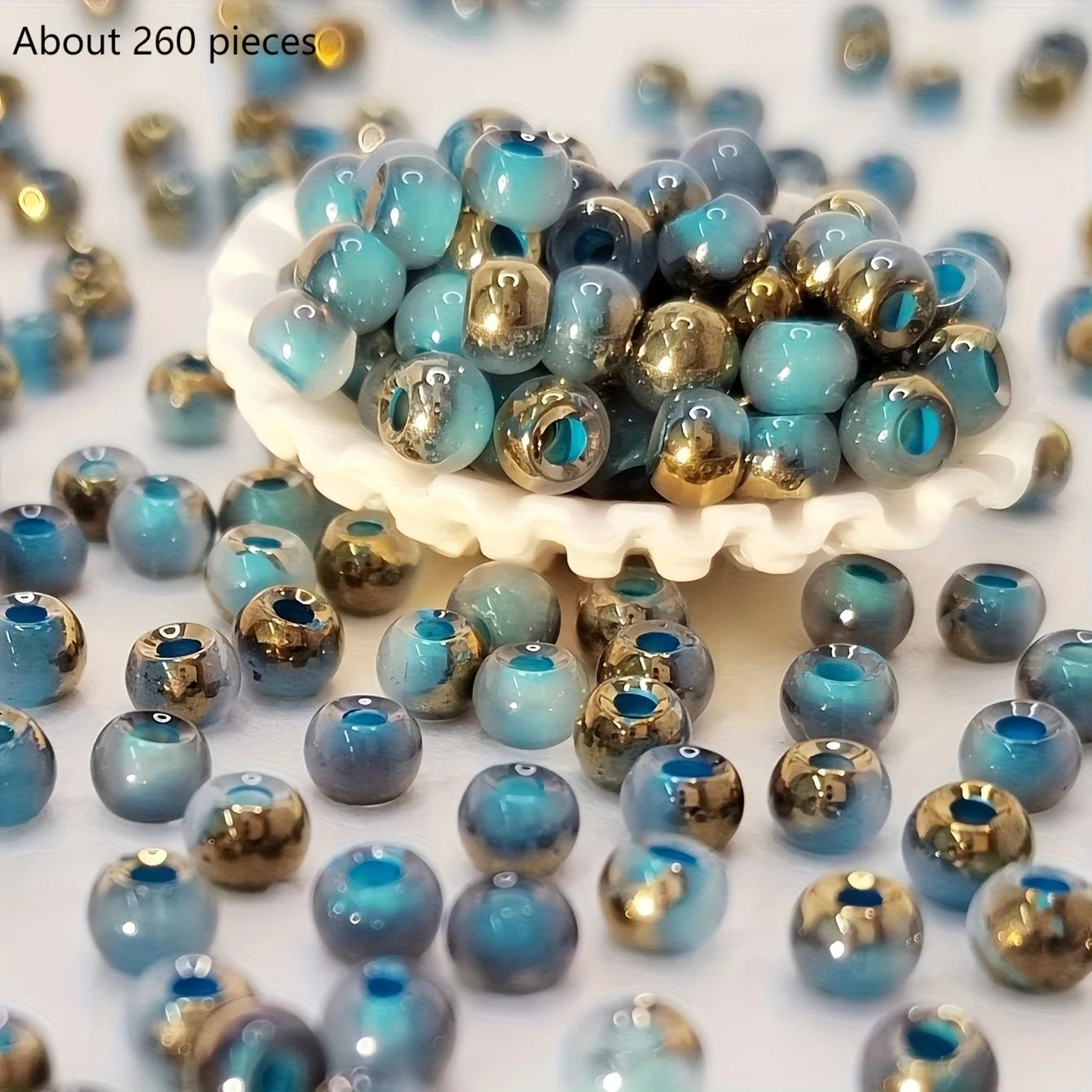 DIY handmade jewelry materials with round beads, colorful beading, accessories for making bracelets, earrings and necklaces - PrimeNest