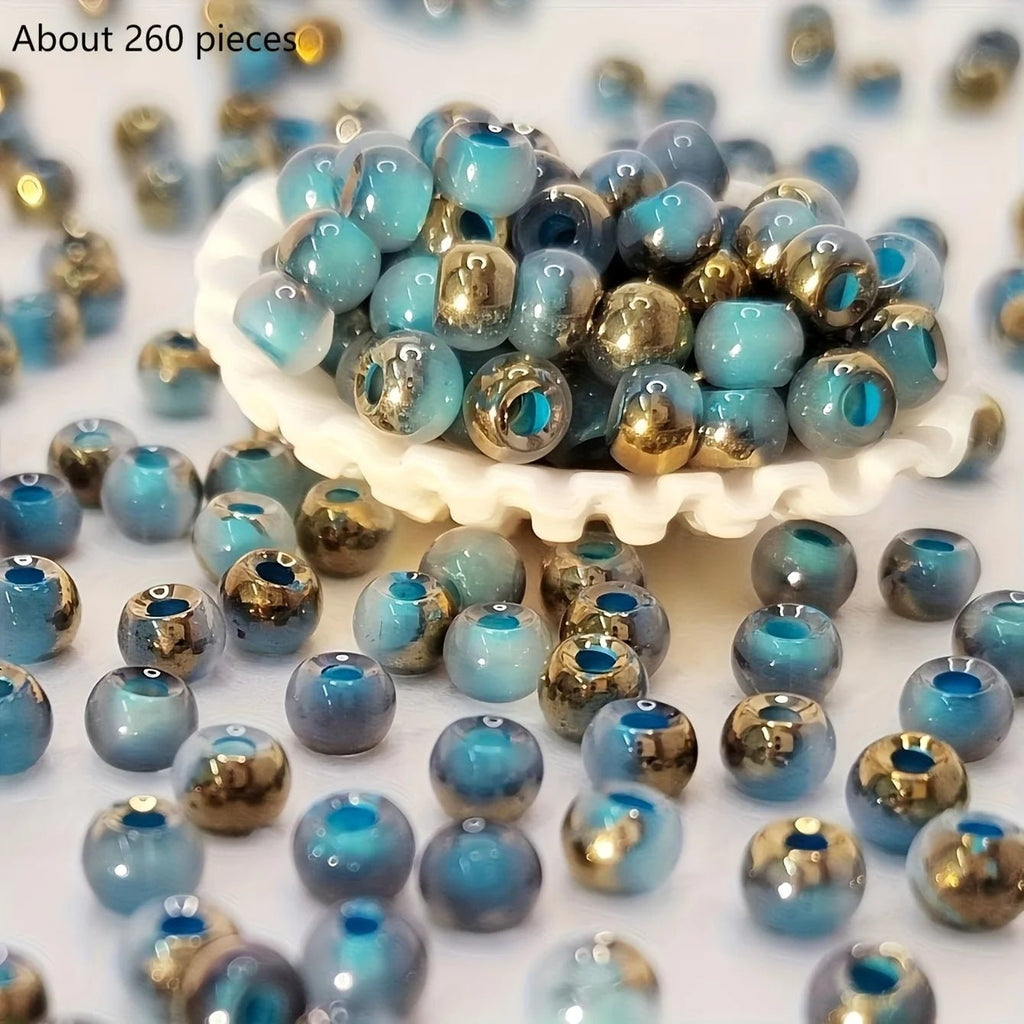 DIY handmade jewelry materials with round beads, colorful beading, accessories for making bracelets, earrings and necklaces - PrimeNest