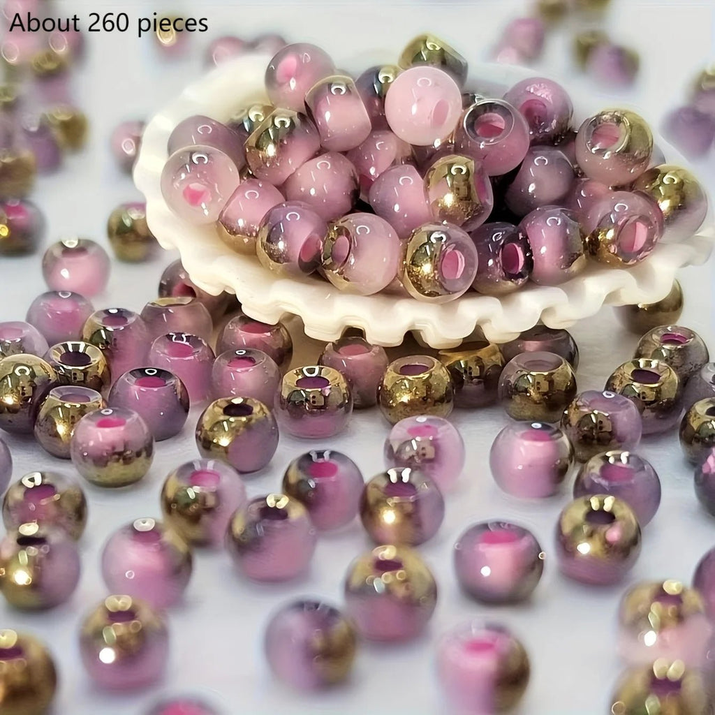 DIY handmade jewelry materials with round beads, colorful beading, accessories for making bracelets, earrings and necklaces - PrimeNest