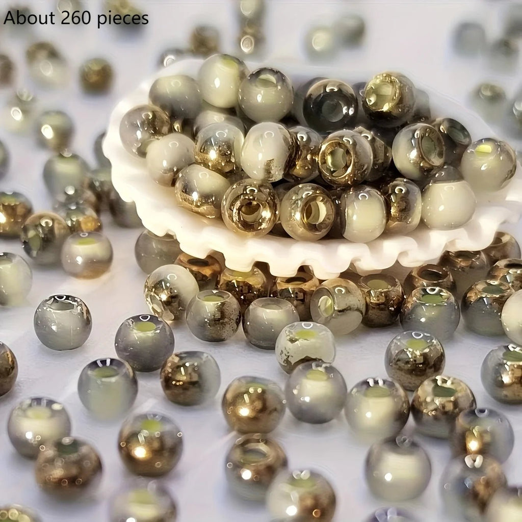 DIY handmade jewelry materials with round beads, colorful beading, accessories for making bracelets, earrings and necklaces - PrimeNest