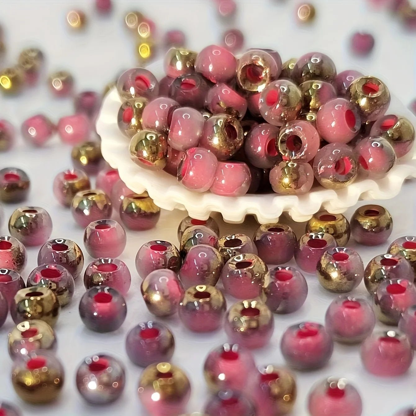 DIY handmade jewelry materials with round beads, colorful beading, accessories for making bracelets, earrings and necklaces - PrimeNest