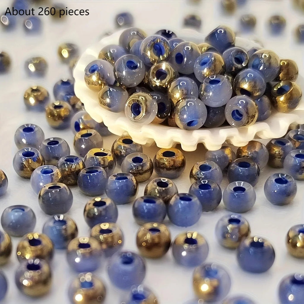 DIY handmade jewelry materials with round beads, colorful beading, accessories for making bracelets, earrings and necklaces - PrimeNest