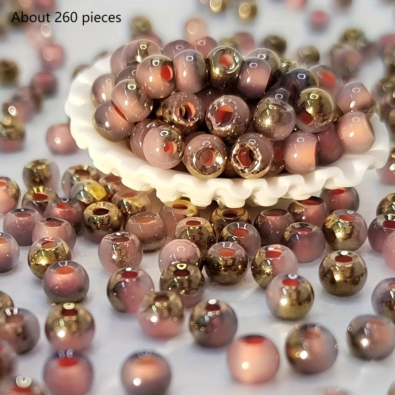 DIY handmade jewelry materials with round beads, colorful beading, accessories for making bracelets, earrings and necklaces - PrimeNest