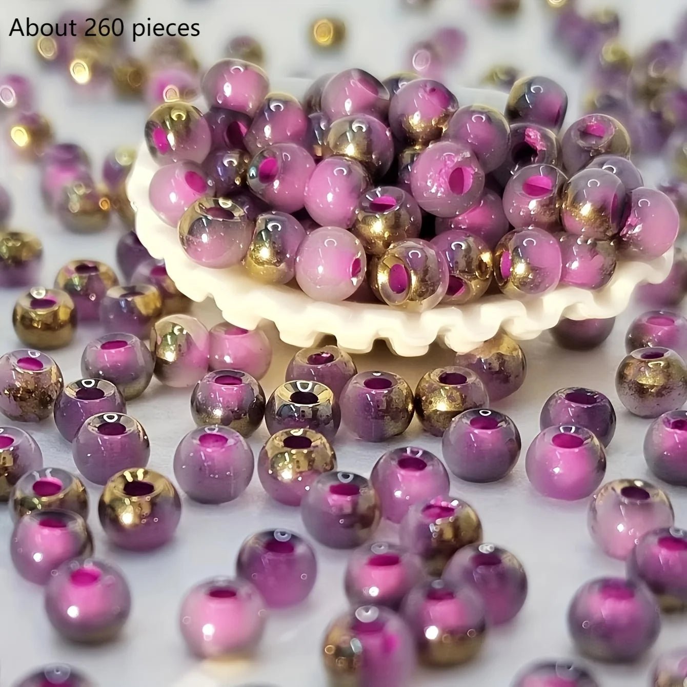 DIY handmade jewelry materials with round beads, colorful beading, accessories for making bracelets, earrings and necklaces - PrimeNest