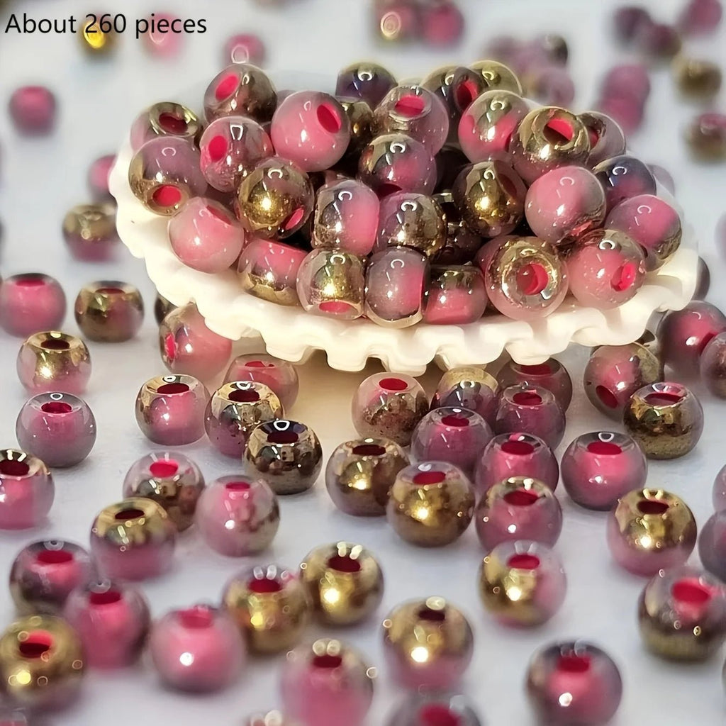 DIY handmade jewelry materials with round beads, colorful beading, accessories for making bracelets, earrings and necklaces - PrimeNest