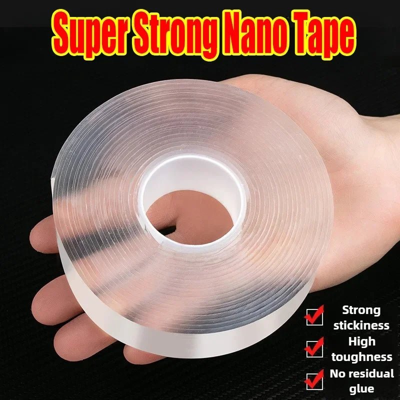 Double Face Transparent Double Sided Tape Super Strong Sided Reusable Waterproof Tapes Heat Resistance Bathroom Home Decoration - PrimeNest