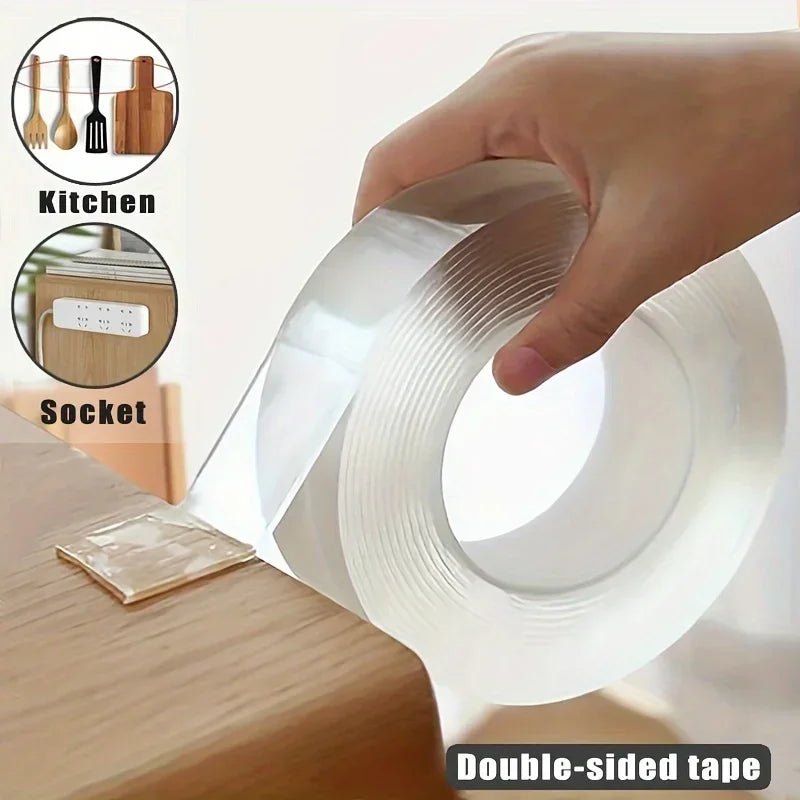 Double Face Transparent Double Sided Tape Super Strong Sided Reusable Waterproof Tapes Heat Resistance Bathroom Home Decoration - PrimeNest