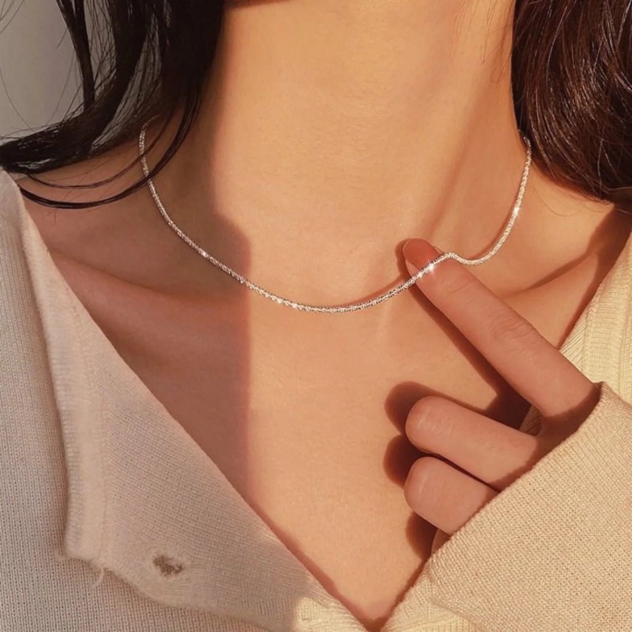 Double Layer Butterfly Necklace for Women, Lats Sparkling Collar Chain, Exquisite Jewelry, Banquet Party, Holiday Gift, 1 - PrimeNest