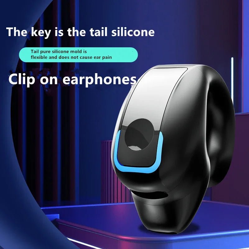 Earphone Clip Wireless Bluetooth Headphone Bone Conduction Headset High Quality TWS Auriculares Sport Noise Canceling With Mic - PrimeNest