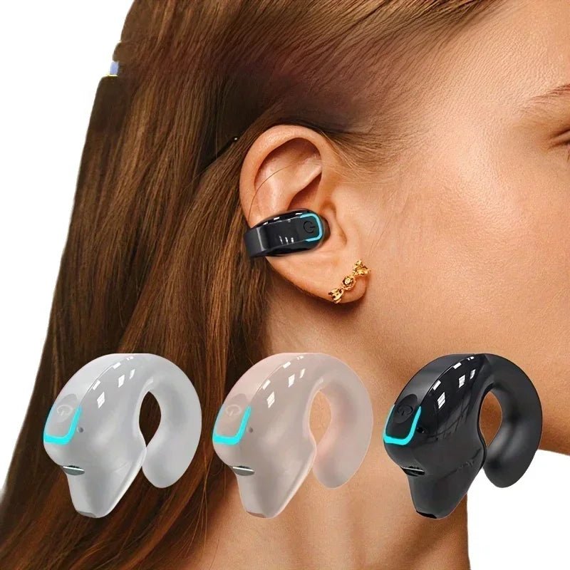 Earphone Clip Wireless Bluetooth Headphone Bone Conduction Headset High Quality TWS Auriculares Sport Noise Canceling With Mic - PrimeNest