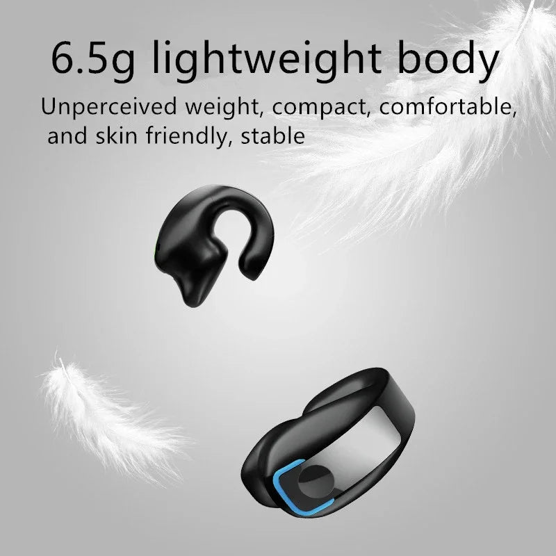Earphone Clip Wireless Bluetooth Headphone Bone Conduction Headset High Quality TWS Auriculares Sport Noise Canceling With Mic - PrimeNest