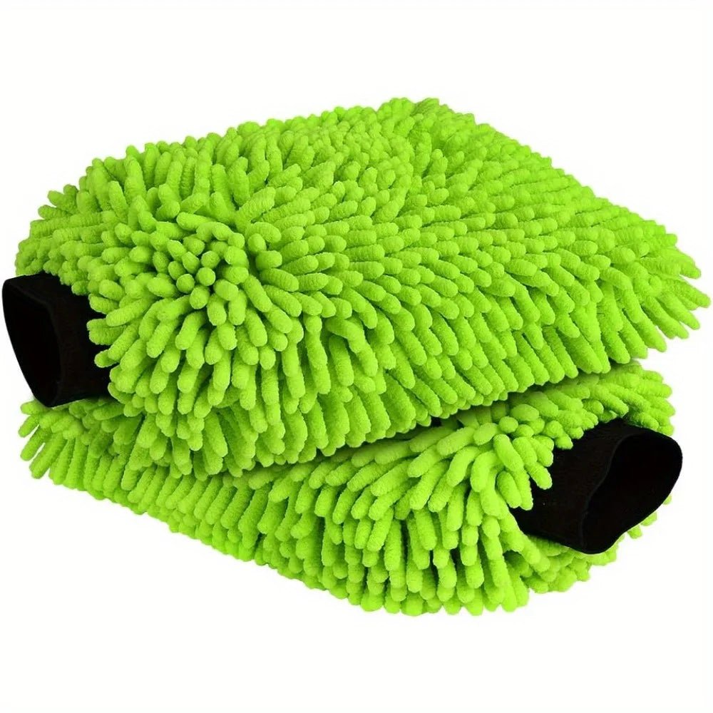 Electric Bicycle Car cleaning microfiber, 1/2-piece set scratch free and lint free, high-quality lint microfiber car wash gloves - PrimeNest