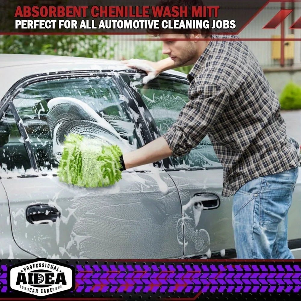 Electric Bicycle Car cleaning microfiber, 1/2-piece set scratch free and lint free, high-quality lint microfiber car wash gloves - PrimeNest