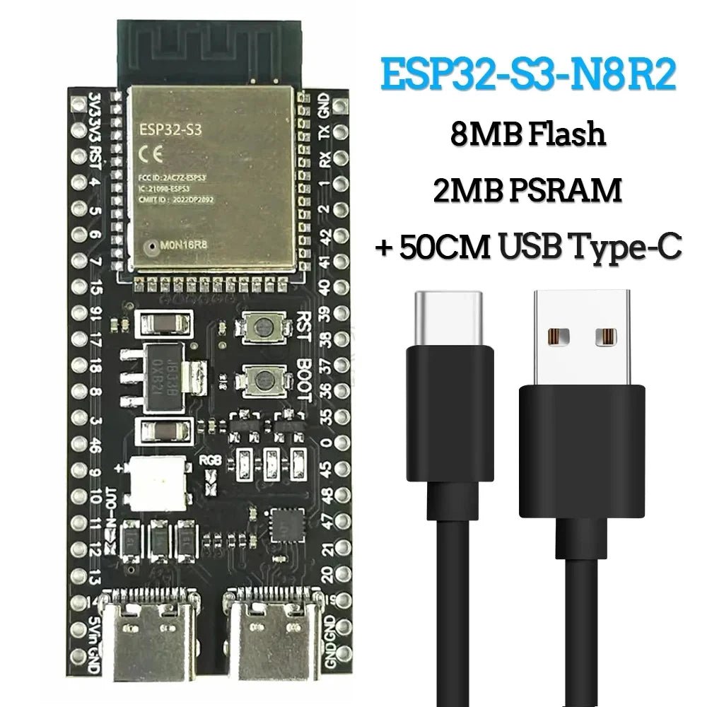 ESP32-S3 Wifi BT Module Development Board for Arduino IDE ESP32-S3-WROOM1 N16R8 N8R2 44Pin Type-C 16MB Flash 8M PSRAM ESP32 S3 - PrimeNest