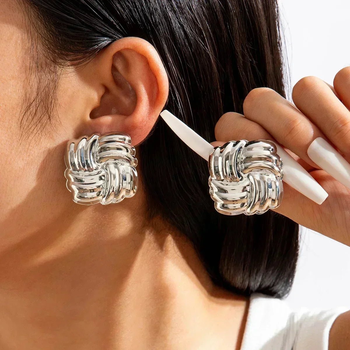 Exaggeration Ocean Style Shell Texture Stud Earrings for Women Trendy Accessories Personalization Jewelry Earrings Daily Wear - PrimeNest